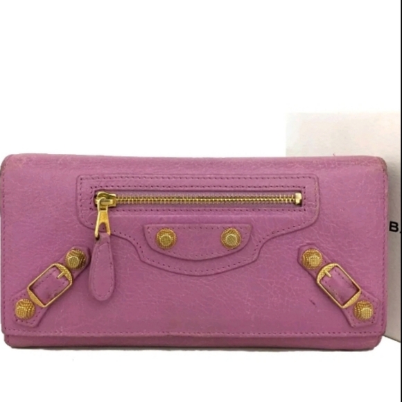 AUTH BALENCIAGA PURPLE BIFOLD LONG WALLET /B1510 - Picture 14 of 14